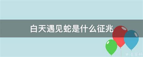 遇见蛇 征兆|路上遇到蛇是吉还是凶 代表什么预兆